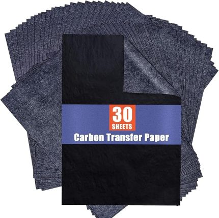 Grafit Transfer Kağıdı İzlemek için Karbon Kağıt - Ahşap Projelerinde Çizim Desenlerini İzlemek için 30 Adet Siyah Grafit Kağıt Kanvas Kumaş Sanatçı Harfleri Eskiz Çizim A4 8,27 X 11,81 İnç