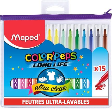 Long Life Keçeli Kalem 15'li - Plastik Çantalı