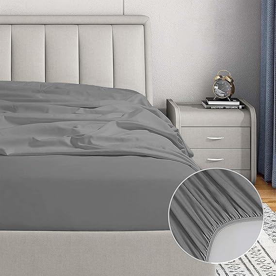 | Jersey |%100 Doğal Pamuklu Tek/Çift Kişilik Lastikli Çarşaf GRİ - Görsel 4