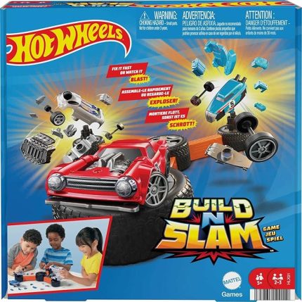 Wheels Build N Slam Kutu Oyunu, 5 yaş nane üzeri, , Çok Renkli