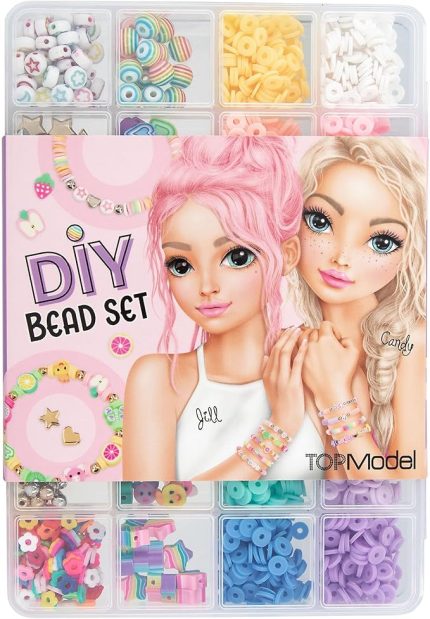 13182 TOPModel – DIY boncuk seti, 20 farklı boncuk türü, yaratıcı bileklik ve zincir tasarımı için