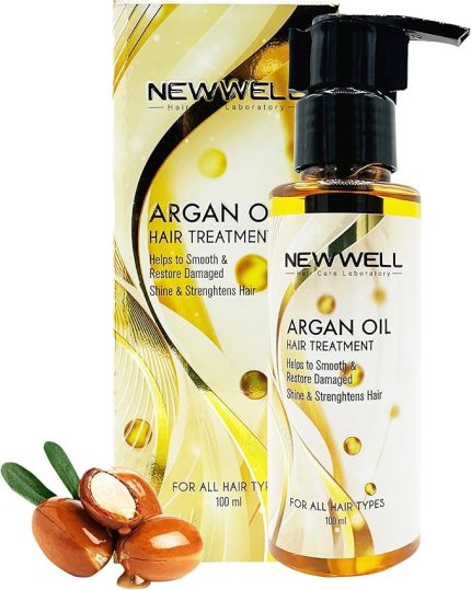 well Newwell saçlar için argan yağı – Parlaklık, kalınlık ve yumuşaklık, saç kırılmalarını azaltır, vegan ve hayvanlar üzerinde denenmemiştir, tüm saç tipleri için yoğun bakım