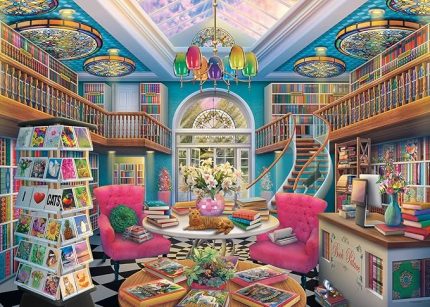 135681 16959 The Book Palace Yapboz 1000 Parça Yetişkinler ve 12 Yaşından Büyük Çocuklar için, Siyah