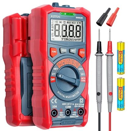 M4K0R 4000 TRMS Dijital Multimetre, Voltmetre, Polimetre, AC/DC Akım, AC/DC Gerilim, Direnç, Frekans, Kapasitans, Süreklilik, Test Diyotları için Test Cihazı Sayımları