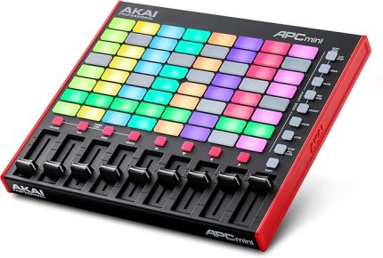 Professional APC Mini - USB MIDI Pad Controller ile Klip Başlatma, Ableton Live Lite, 64 RGB Pedleri, Davul ve Nota Modu ve MIDI Mikser