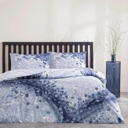 Rex Renkli Klişe Pamuk Nevresim Takımı, Lacivert, Çift Kişilik