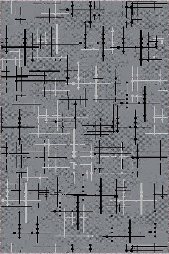 Özel Ölçülü Kesme Rulo Yolluk Kaymaz Tabanlı Hol Antre Mutfak Halısı Ar1495, Antrasit, 80 X 200 - Görsel 3