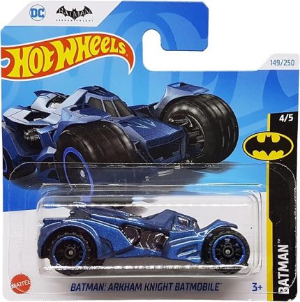 Wheels - Arkham Knight Batmobile - Batman 4/5 - HTD85 - Short Card - DC - koyu mavi metalik - Mattel 2024 – 1:64