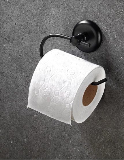 Haus Yapışkanlı Tuvalet Kağıtlığı Wc Kağıtlık Tuvalet Kağıdı Askısı Siyah