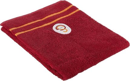 Galatasaray Lisanslı Arma Baskılı%100 Pamuk Yüz Havlusu, Kırmızı, 50x90 cm
