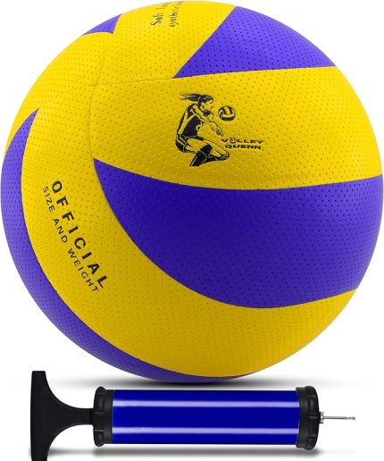 Yapıştırma Voleybol Topu Pompalı Set Soft Touch İç-Dış Mekan Uygun 8 Panel Mavi 280 Gram