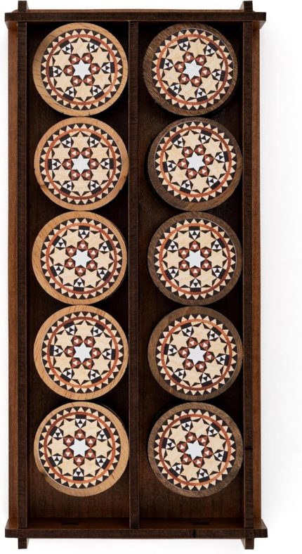 2 Numara Dama Desenli Tavla Pulu