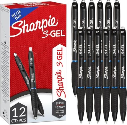 S-Gel jel kalemler | orta uç (0,7 mm) | mavi mürekkepli jel kalem | 12 adet
