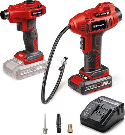 akülü araç hava kompresörü CE-CC 18 Li + akülü hava pompası CE-AP 18 Li Power X-Change Set (18 V, Aksesuarlar dahil, 1x 2.0 Ah akü ve şarj cihazı dahil) - 2070111