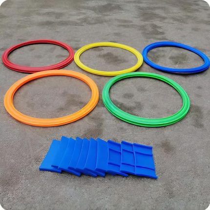 Seksek Halka Oyunu Seti 22 Parça - Anaokulu ve Açık Hava Bahçe Aktivite Eğitim Çemberi 27 Cm