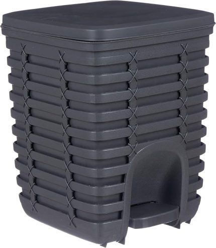 Palm Pedallı Çöp Kovası, Antrasit/Gri, 9 Lt