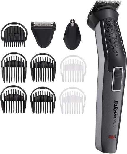 Yüz & Vücut Bakım Kiti, Carbon Titanium, 10 Başlık, Karbon Titanyum Bıçaklar, Kablosuz Kullanım, MT727E
