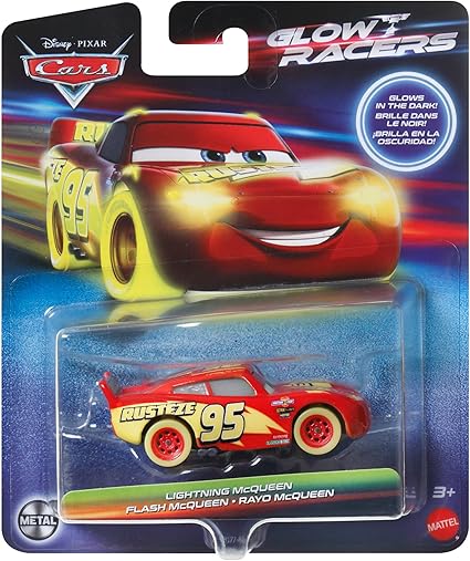 Karanlıkta Parlayan Yarışçılar Tekli Karakter Araçlar HPG76 - Hpg77 Lightning Mcqueen - Görsel 4