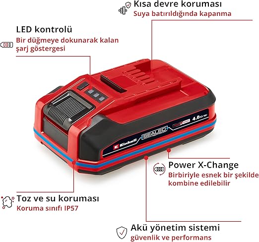 Orijinal 18 V 4.0 Ah SEALED Power X-Change PLUS (18 V akü, su ve toz geçirmez, IP57 koruma sınıfı, tüm Power X-Change cihazları ile üniversal uyumluluk, şarj cihazı dahil değildir) - Görsel 3
