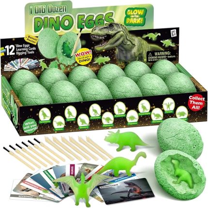 için Noctilucent dinozor kazı seti dino yumurta oyuncak kazı dino oyuncak arkeoloji seti 6 yıl