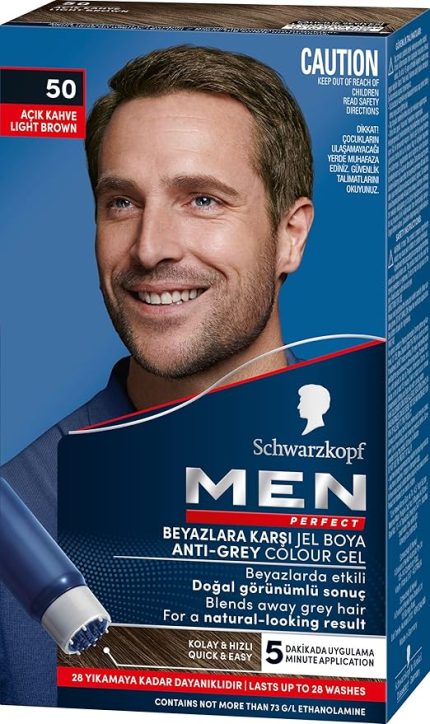 Men Perfect Saç Boyası 50 - Açık Kahve, 80 Ml