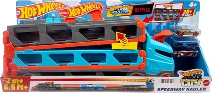 Wheels Sürat Pistli Tır Hot Wheels Sürat Pistli Tır, 3 Adet 1:64 Ölçekli Araba İçerir, 4-8 Yaş Arası Çocuklar İçin GVG37 GVG37