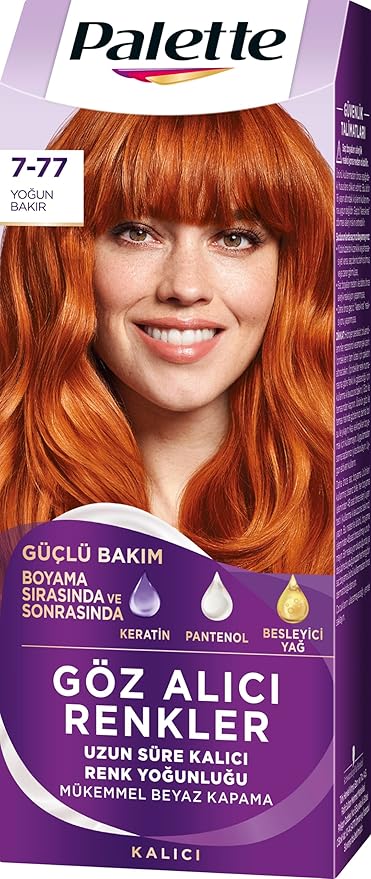 Yoğun Göz Alıcı Renk Saç Boyası 7-77 Yoğun Bakır