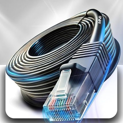 M107x internet kablosu 15 metre/23AWG Utp 0,57mm/Cat 6 İki Kat Korumalı/internet bağlantı kablosu 15 Metre/iç Dış Mekan uyumlu/High Performance Cable/15 Metre Ethernet Kablosu (Metre, 15)