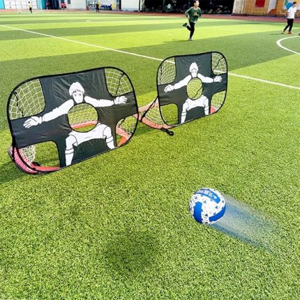 Çok Fonksiyonlu 2'si 1 arada Mini Futbol Eğitim Kalesi Hem Açık Hem Kapalı Futbol Antreman Ka Siyah