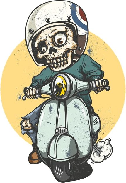 Aksesuar Kuru Kafa Kurukafa Sticker Vespa 10 x 7 cm