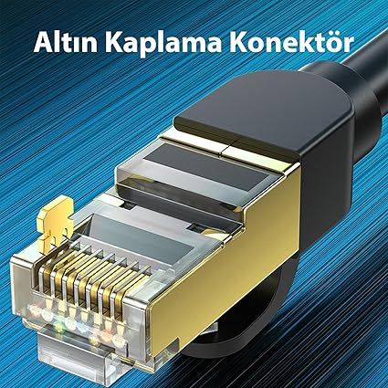 CAT8 40Gbps 2000Mhz STP RJ45 Ethernet Kablosu 1.5 Metre - Görsel 2