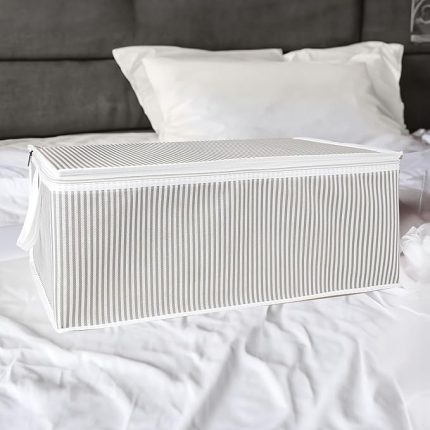 Kapısı Baza Altı Düzenleyici Kumaş Hurç Büyük Boy Organizer (65 x 45 x 22) (1 Adet Gri Büyük Boy)