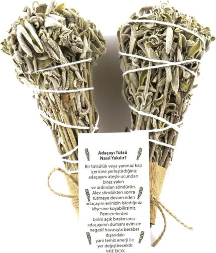 Organik Tütsü Buketi (%100 Organik 2 adet Adaçayı Tütsü Seti)