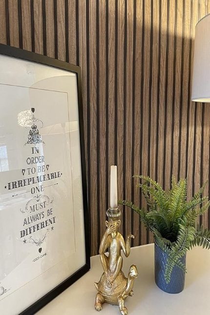 Home Zümrüt EXCLUSIVE 7610 Lambiri Panel Ahşap Duvar Çıtası Desenli Duvar Kağıdı 5,30 M²