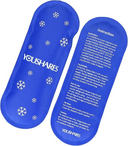 İnsülin için buz torbası, soğutucu çanta, seyahat çantası, tekrar kullanılabilir buz torbası, insülin için, şeker hastaları için soğutucu çanta (2 paket)