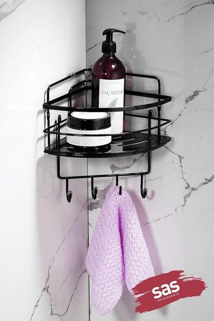 Ömür Boyu Paslanmaz Kristal Ayarlanabilir Raf Banyo Düzenleyici Şampuanlık LK-01 SSSK