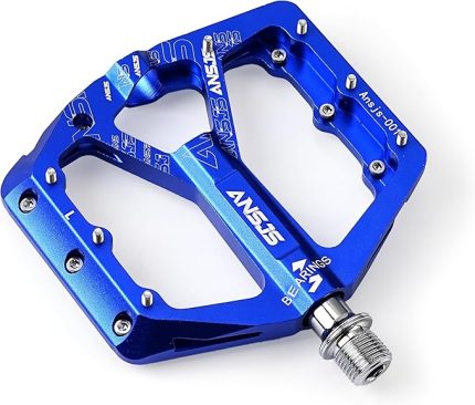 Bisikleti Pedalları, 3 Rulmanlı Bisiklet Pedalları Platform Bisiklet Düz Pedallar 9/16 "Pedallar Siyah MTB Pedallar Metal Bisiklet Pedalları