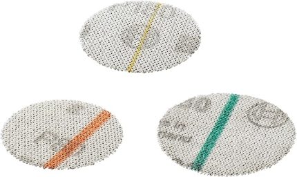 Professional Accessories 18 Parçalı Zımpara Seti (Ahşap ve Renk için, Çap 40 mm, Tanecik K80/K180/K320, Eksantrik Zımpara Aksesuarı)