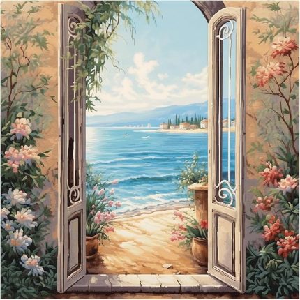 Cukol Kanaviçe Kiti Seti, 11ct Sayılan Baskılı Kanaviçe çapraz Di̇ki̇ş Nakış Deseni Resimleri Kiti Seti̇ Başlayanlar Yetişkin Başlangıç, Deniz Kenarı Manzara Embroidery Cross Stitch Kits Sets