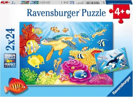 Puzzle 2x24 Parça Sualtı Renkli 3+