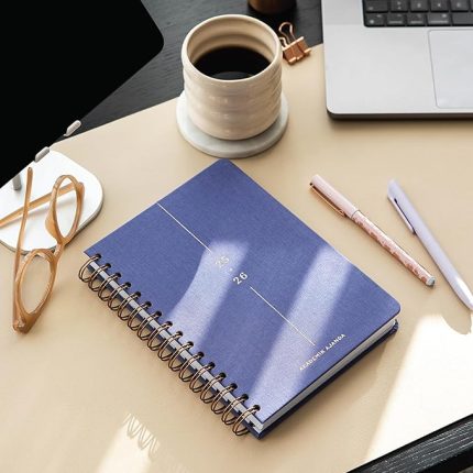 A5 Spiralli Keten 16 Aylık Akademik Ajanda - Lila