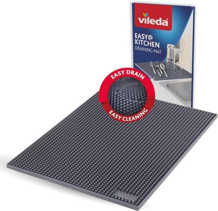 Bulaşıklık 30 x 40 cm – Kurutma matı – Kaymaz bulaşık matı – Yuvarlanabilir ve yer tasarrufu sağlar, yemek takımı, çatal bıçak takımı ve bardaklar için ideal – TPR damlama altlığı