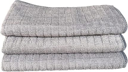 - Mikrofiber Mutfak Temizlik Bezi, Leke Tutmaz Temizlik için Kareli Bez - 40x40 cm - 3 Adet