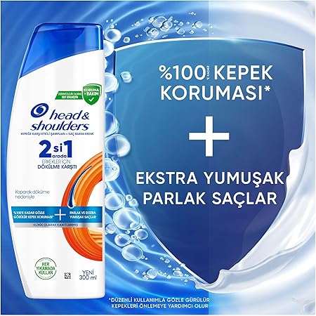 & Shoulders Erkeklere Özel Dökülme Karşıtı 2'si 1 Arada Kepeğe Karşı Etkili Şampuan 300ml - Görsel 3