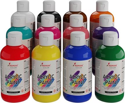 Rose Tüm Renkler Akrilik Boya 12'li Set 12x250 gr