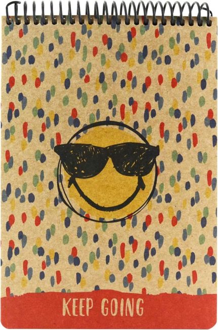 Smiley Bloknot A5 100 Yaprak Çizgili (Sert Kraft Kapak)