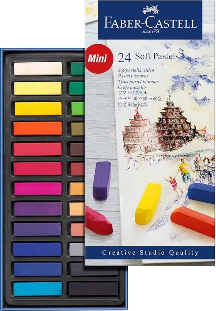 Creative Studio Mini Toz Pastel Boya, 24 Renk, Yarım Boy, Yüksek Pigment, Parlak Renkler, Fiksatif Uyumlu, Tebeşir Bazlı Soft Pastel