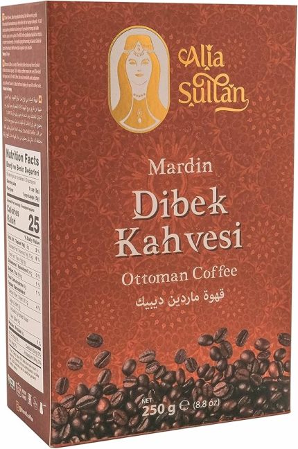 Sultan Mardin Dibek Kahvesi 250 g Paket - Otantik ve Geleneksel Zengin Lezzet - Menengiç, Türk Kahvesi ve Kakule Olmak Üzere Farklı Bileşen İçerikli