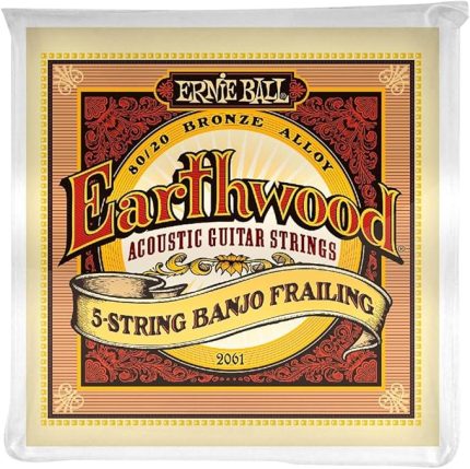 Ball P02061 Earthwood 5-String Banjo Frailing Loop End 80/20 Bronz Akustik Gitar Dizeleri, 10-24 Gauge