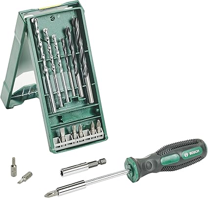 Home and Garden 15 + 1 parça Mini X-Line karışık set + tornavida (ahşap ve taş için, matkap/tornavida aksesuarı) - Görsel 4